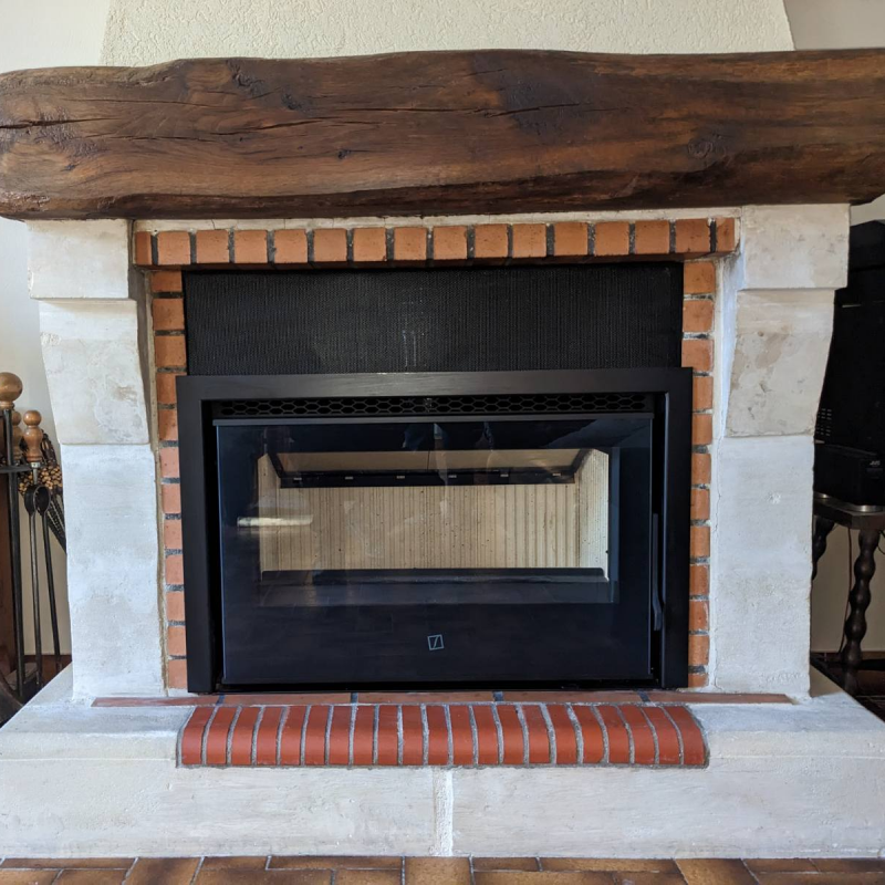 Installation d'un insert bois